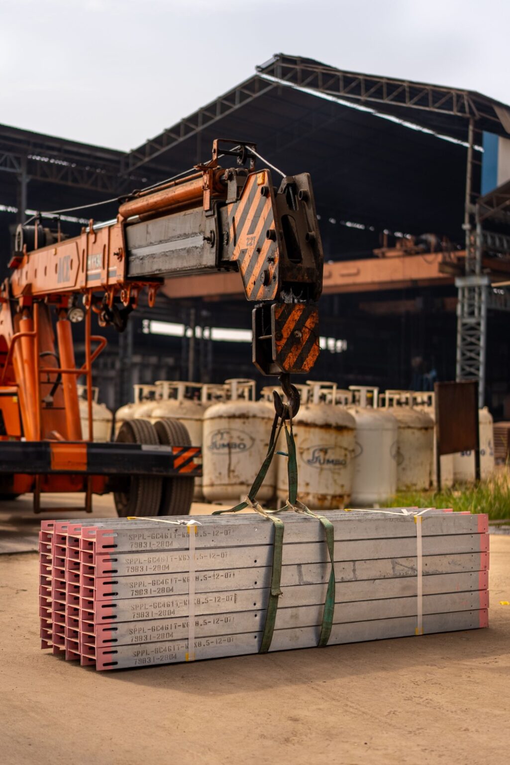 Zoomlift semi-electric stacker in use at an industrial site, part of our Fujairah stacker sales range.