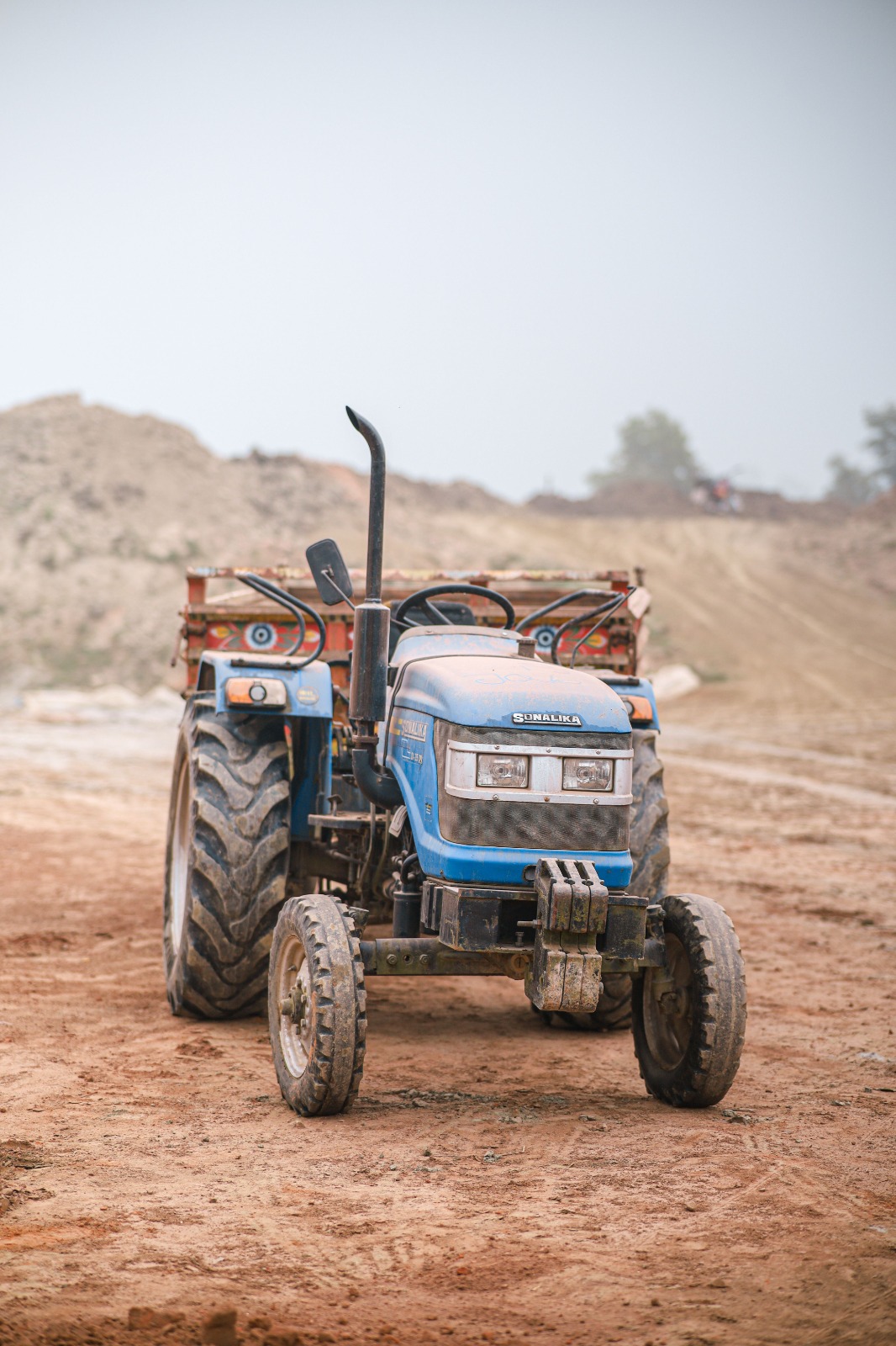 New agricultural tractor in Abu Dhabi parked at ZoomLift's sales yard ready for delivery to farms.